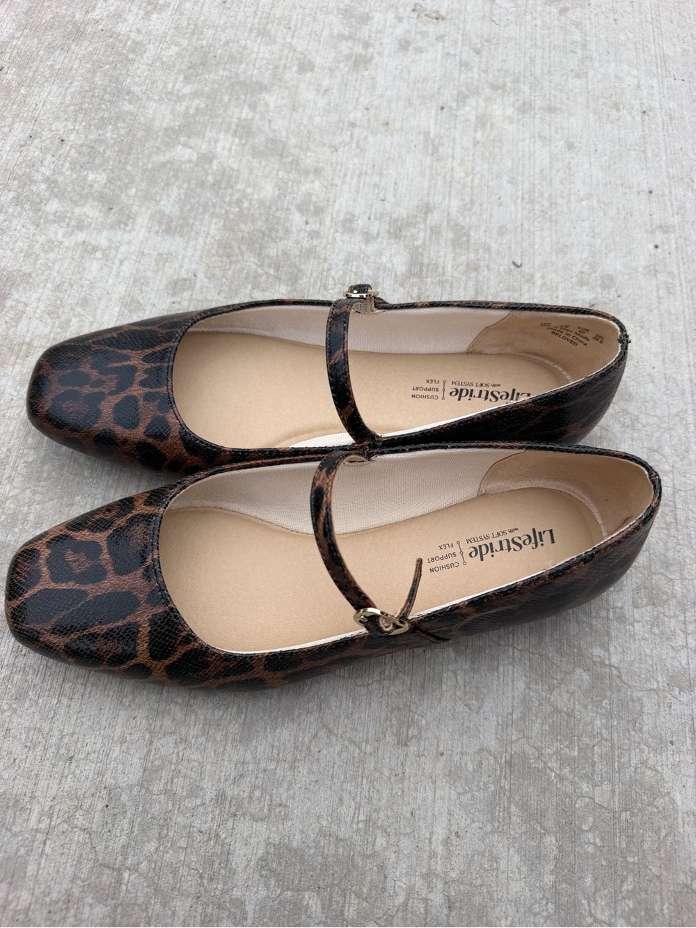 Life Stride Leopard-Print Mary Jane Flats - Dark Brown & Black - Picture 2 of 4